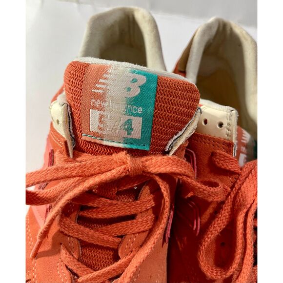 New Balance 574 global surf sneakers rusty orange athleisure running women 9 - Picture 6 of 8